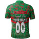 South Sydney Rabbitohs Polo Shirt - Tropical Patterns And Dot Painting Eat Sleep Rugby Repeat