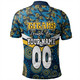 Gold Coast Titans Sport Polo Shirt - Tropical Patterns And Dot Painting Eat Sleep Rugby Repeat