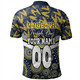 North Queensland Cowboys Polo Shirt - Tropical Patterns And Dot Painting Eat Sleep Rugby Repeat