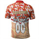 Redcliffe Dolphins Polo Shirt - Tropical Patterns And Dot Painting Eat Sleep Rugby Repeat