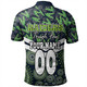 Canberra Raiders Polo Shirt - Tropical Patterns And Dot Painting Eat Sleep Rugby Repeat