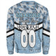 Cronulla-Sutherland Sharks Sweatshirt - Tropical Patterns And Dot Painting Eat Sleep Rugby Repeat