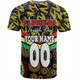 Penrith Panthers T-Shirt - Tropical Patterns And Dot Painting Eat Sleep Rugby Repeat