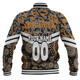 Wests Tigers Baseball Jacket - Tropical Patterns And Dot Painting Eat Sleep Rugby Repeat