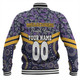 Melbourne Storm Baseball Jacket - Tropical Patterns And Dot Painting Eat Sleep Rugby Repeat