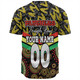 Penrith Panthers Baseball Shirt - Tropical Patterns And Dot Painting Eat Sleep Rugby Repeat