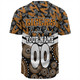 Wests Tigers Baseball Shirt - Tropical Patterns And Dot Painting Eat Sleep Rugby Repeat