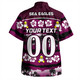 Manly Warringah Sea Eagles Hawaiian Shirt - Tropical Hibiscus and Coconut Trees