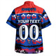 Newcastle Knights Sport Hawaiian Shirt - Tropical Hibiscus and Coconut Trees