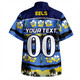 Parramatta Eels Sport Hawaiian Shirt - Tropical Hibiscus and Coconut Trees