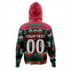 South Sydney Rabbitohs Hoodie - Tropical Hibiscus and Coconut Trees