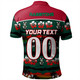 South Sydney Rabbitohs Polo Shirt - Tropical Hibiscus and Coconut Trees