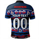 Sydney Roosters Polo Shirt - Tropical Hibiscus and Coconut Trees