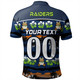 Canberra Raiders Polo Shirt - Tropical Hibiscus and Coconut Trees