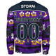 Melbourne Storm Sweatshirt - Tropical Hibiscus and Coconut Trees
