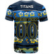 Gold Coast Titans Sport T-Shirt - Tropical Hibiscus and Coconut Trees