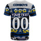 North Queensland Cowboys T-Shirt - Tropical Hibiscus and Coconut Trees