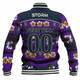 Melbourne Storm Baseball Jacket - Tropical Hibiscus and Coconut Trees