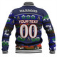 New Zealand Warriors Sport Baseball Jacket - Tropical Hibiscus and Coconut Trees