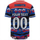Newcastle Knights Sport Baseball Shirt - Tropical Hibiscus and Coconut Trees