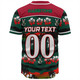 South Sydney Rabbitohs Baseball Shirt - Tropical Hibiscus and Coconut Trees