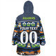 Canberra Raiders Snug Hoodie - Tropical Hibiscus and Coconut Trees