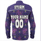 Melbourne Storm Long Sleeve Shirt - With Maori Pattern