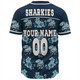 Cronulla-Sutherland Sharks Baseball Shirt - Sharkies With Maori Patterns Baseball Shirt