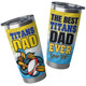 Titans Custom Tumbler - Best Dad Ever Tumbler