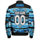 Cronulla-Sutherland Sharks Bomber Jacket - Eat Sleep Repeat With Tropical Patterns