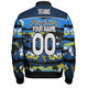 Gold Coast Titans Sport Bomber Jacket - Eat Sleep Repeat With Tropical Patterns