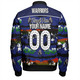New Zealand Warriors Sport Bomber Jacket - Eat Sleep Repeat With Tropical Patterns