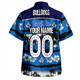 Canterbury-Bankstown Bulldogs Hawaiian Shirt - Eat Sleep Repeat With Tropical Patterns