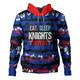 Newcastle Knights Sport Hoodie - Eat Sleep Repeat With Tropical Patterns