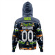 Canberra Raiders Hoodie - Eat Sleep Repeat With Tropical Patterns