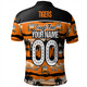 Wests Tigers Polo Shirt - Eat Sleep Repeat With Tropical Patterns