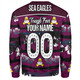 Manly Warringah Sea Eagles Sweatshirt - Eat Sleep Repeat With Tropical Patterns