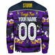 Melbourne Storm Sweatshirt - Eat Sleep Repeat With Tropical Patterns