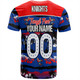 Newcastle Knights Sport T-Shirt - Eat Sleep Repeat With Tropical Patterns