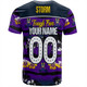 Melbourne Storm T-Shirt - Eat Sleep Repeat With Tropical Patterns