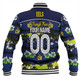 Parramatta Eels Sport Baseball Jacket - Eat Sleep Repeat With Tropical Patterns