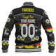 Penrith Panthers Baseball Jacket - Eat Sleep Repeat With Tropical Patterns