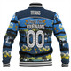 Gold Coast Titans Sport Baseball Jacket - Eat Sleep Repeat With Tropical Patterns