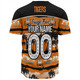 Wests Tigers Baseball Shirt - Eat Sleep Repeat With Tropical Patterns