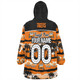 Wests Tigers Snug Hoodie - Eat Sleep Repeat With Tropical Patterns