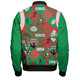 South Sydney Rabbitohs Bomber Jacket - Argyle Patterns Style Tough Fan Rugby For Life