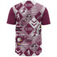 Manly Warringah Sea Eagles Baseball Shirt - Argyle Patterns Style Tough Fan Rugby For Life