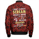 St. George Illawarra Dragons Bomber Jacket - Scream With Tropical Patterns