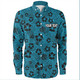 Cronulla-Sutherland Sharks Long Sleeve Shirt - Scream With Tropical Patterns