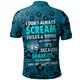 Cronulla-Sutherland Sharks Polo Shirt - Scream With Tropical Patterns